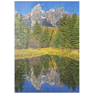 Darstellung des Puzzle Motivs puzzleplate Grand Teton National Park – Mountain Reflection in Autumn 200 Puzzle