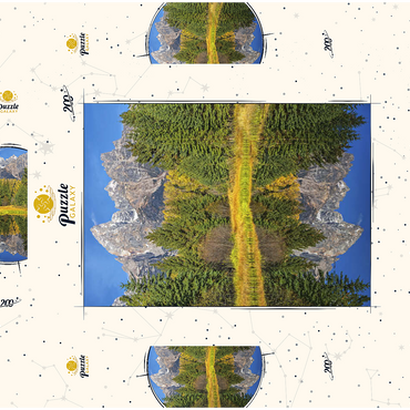 Darstellung des Puzzle Motivs Grand Teton National Park – Mountain Reflection in Autumn 200 Puzzle Schachtel 3D Modell