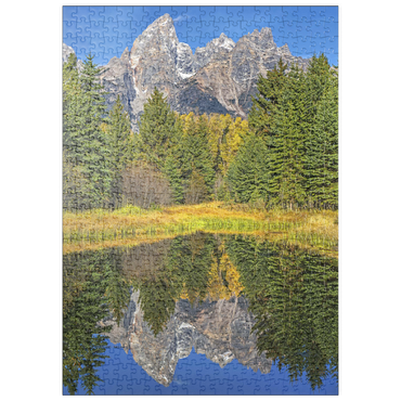 Darstellung des Puzzle Motivs puzzleplate Grand Teton National Park – Mountain Reflection in Autumn 500 Puzzle