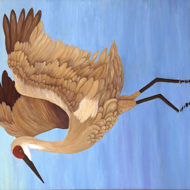 Darstellung des Puzzle Motivs Sandhill Crane with Outstretched Wings 1000 Puzzle 3D Modell