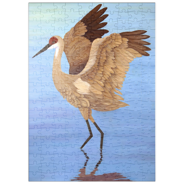 Darstellung des Puzzle Motivs puzzleplate Sandhill Crane with Outstretched Wings 200 Puzzle