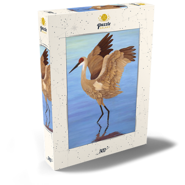 Darstellung des Puzzle Motivs Sandhill Crane with Outstretched Wings 500 Puzzle Schachtel Ansicht2