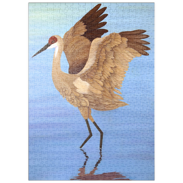 Darstellung des Puzzle Motivs puzzleplate Sandhill Crane with Outstretched Wings 500 Puzzle