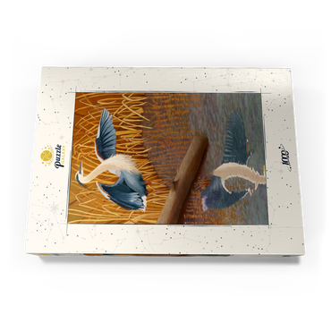 Darstellung des Puzzle Motivs Great Blue Heron in Marshland Reflection 1000 Puzzle Schachtel Ansicht3