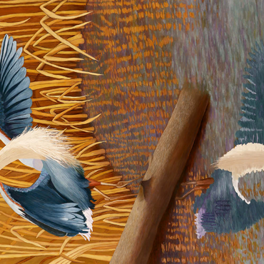 Darstellung des Puzzle Motivs Great Blue Heron in Marshland Reflection 200 Puzzle 3D Modell