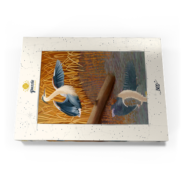 Darstellung des Puzzle Motivs Great Blue Heron in Marshland Reflection 500 Puzzle Schachtel Ansicht3