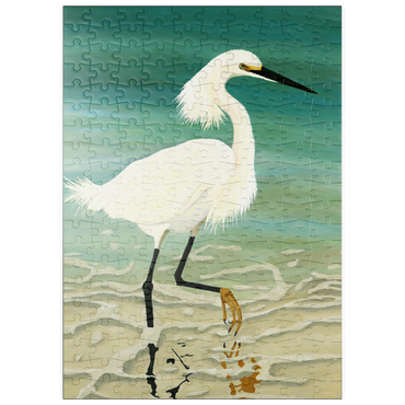 Darstellung des Puzzle Motivs puzzleplate Snowy Egret Walking in Shallow Waters 200 Puzzle