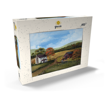 Darstellung des Puzzle Motivs Autumn Farmhouse with Pumpkin Patch 1000 Puzzle Schachtel Ansicht2