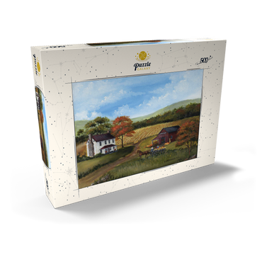 Darstellung des Puzzle Motivs Autumn Farmhouse with Pumpkin Patch 500 Puzzle Schachtel Ansicht2