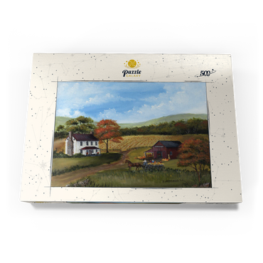Darstellung des Puzzle Motivs Autumn Farmhouse with Pumpkin Patch 500 Puzzle Schachtel Ansicht3