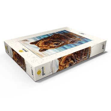 Darstellung des Puzzle Motivs Grizzly Bear Emerging from Water 1000 Puzzle Schachtel Ansicht1