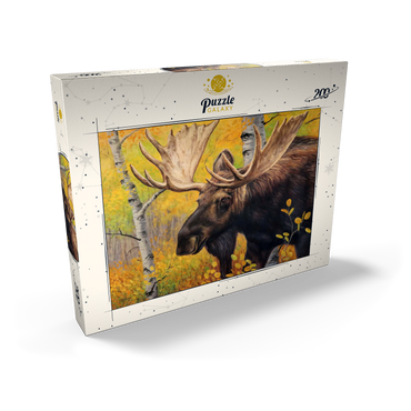 Darstellung des Puzzle Motivs Majestic Bull Moose in Autumn Forest 200 Puzzle Schachtel Ansicht2