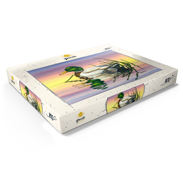 Darstellung des Puzzle Motivs Mallard Duck at Sunset Reflection 100 Puzzle Schachtel Ansicht1