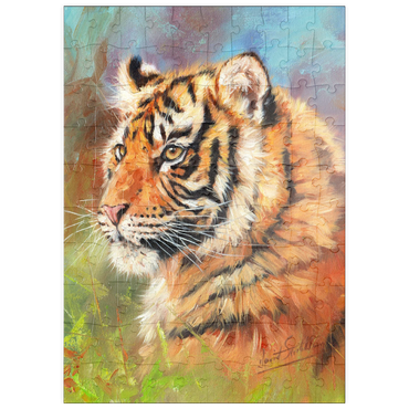 Darstellung des Puzzle Motivs puzzleplate Portrait of a Tiger in Vibrant Colors 100 Puzzle