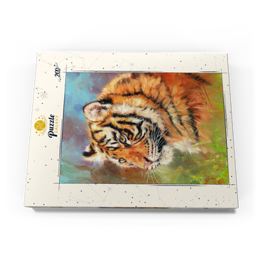 Darstellung des Puzzle Motivs Portrait of a Tiger in Vibrant Colors 200 Puzzle Schachtel Ansicht3
