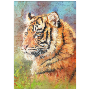 Darstellung des Puzzle Motivs puzzleplate Portrait of a Tiger in Vibrant Colors 200 Puzzle