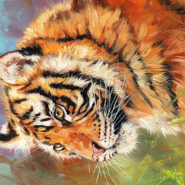Darstellung des Puzzle Motivs Portrait of a Tiger in Vibrant Colors 500 Puzzle 3D Modell