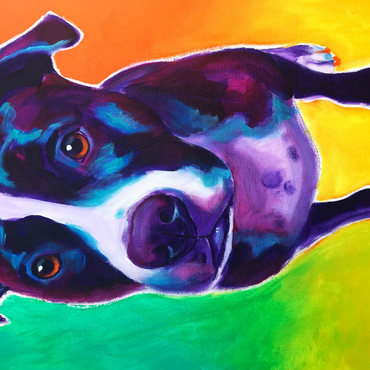 Darstellung des Puzzle Motivs Vibrant Pit Bull with Expressive Eyes 1000 Puzzle 3D Modell