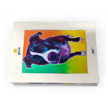 Darstellung des Puzzle Motivs Vibrant Pit Bull with Expressive Eyes 500 Puzzle Schachtel Ansicht3