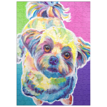 Darstellung des Puzzle Motivs puzzleplate Colorful Shih Tzu with Playful Expression 200 Puzzle