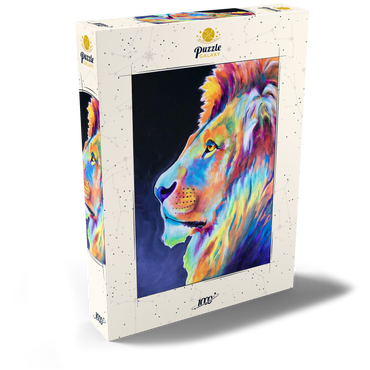 Darstellung des Puzzle Motivs Vibrant Abstract Lion Portrait in Bold Colors 1000 Puzzle Schachtel Ansicht2