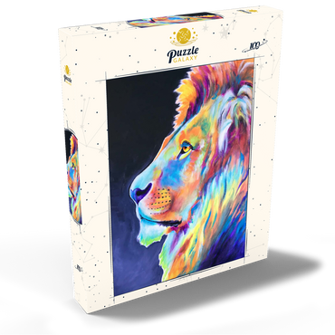 Darstellung des Puzzle Motivs Vibrant Abstract Lion Portrait in Bold Colors 100 Puzzle Schachtel Ansicht2