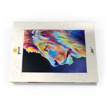 Darstellung des Puzzle Motivs Vibrant Abstract Lion Portrait in Bold Colors 500 Puzzle Schachtel Ansicht3