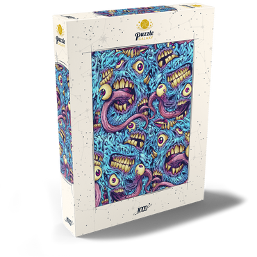 Darstellung des Puzzle Motivs Surreal Monster Faces with Tentacles 1000 Puzzle Schachtel Ansicht2