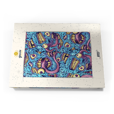 Darstellung des Puzzle Motivs Surreal Monster Faces with Tentacles 1000 Puzzle Schachtel Ansicht3
