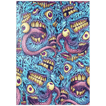 Darstellung des Puzzle Motivs puzzleplate Surreal Monster Faces with Tentacles 1000 Puzzle