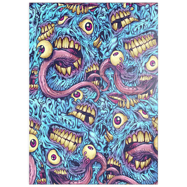 Darstellung des Puzzle Motivs puzzleplate Surreal Monster Faces with Tentacles 100 Puzzle
