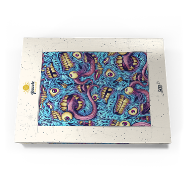Darstellung des Puzzle Motivs Surreal Monster Faces with Tentacles 500 Puzzle Schachtel Ansicht3