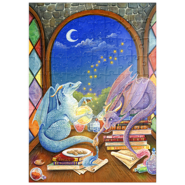 Darstellung des Puzzle Motivs puzzleplate Magical Dragon Study 100 Puzzle