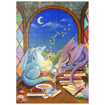 Darstellung des Puzzle Motivs puzzleplate Magical Dragon Study 200 Puzzle
