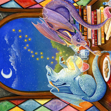 Darstellung des Puzzle Motivs Magical Dragon Study 200 Puzzle 3D Modell