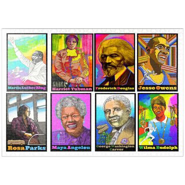 Darstellung des Puzzle Motivs puzzleplate Colorful Portraits of Influential Black Leaders 1000 Puzzle