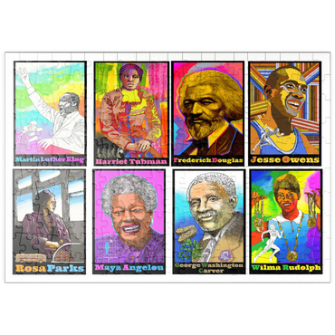 Darstellung des Puzzle Motivs puzzleplate Colorful Portraits of Influential Black Leaders 200 Puzzle