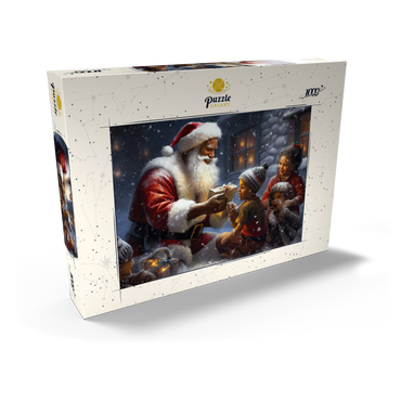 Darstellung des Puzzle Motivs Santa Sharing Gifts with Joyful Children 1000 Puzzle Schachtel Ansicht2