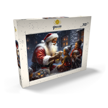 Darstellung des Puzzle Motivs Santa Sharing Gifts with Joyful Children 200 Puzzle Schachtel Ansicht2