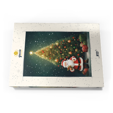 Darstellung des Puzzle Motivs Santa with Christmas Tree and Gifts 1000 Puzzle Schachtel Ansicht3