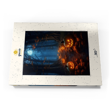Darstellung des Puzzle Motivs Haunted Forest with Glowing Jack-o'-Lanterns 500 Puzzle Schachtel Ansicht3