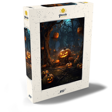 Darstellung des Puzzle Motivs Enchanted Pumpkin Forest at Night 1000 Puzzle Schachtel Ansicht2