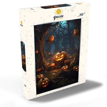 Darstellung des Puzzle Motivs Enchanted Pumpkin Forest at Night 200 Puzzle Schachtel Ansicht2