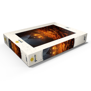 Darstellung des Puzzle Motivs Pumpkin-Lit Path to Haunted Cabin 1000 Puzzle Schachtel Ansicht1