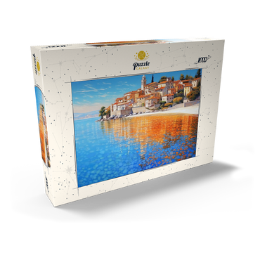 Darstellung des Puzzle Motivs Mediterranean Village by Crystal-Clear Coast 1000 Puzzle Schachtel Ansicht2