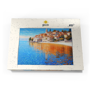 Darstellung des Puzzle Motivs Mediterranean Village by Crystal-Clear Coast 1000 Puzzle Schachtel Ansicht3