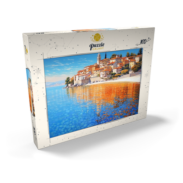 Darstellung des Puzzle Motivs Mediterranean Village by Crystal-Clear Coast 100 Puzzle Schachtel Ansicht2