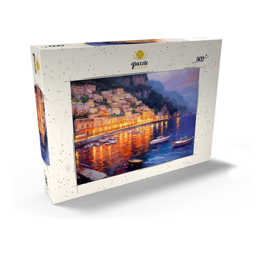 Darstellung des Puzzle Motivs Positano at Twilight with Reflections 500 Puzzle Schachtel Ansicht2