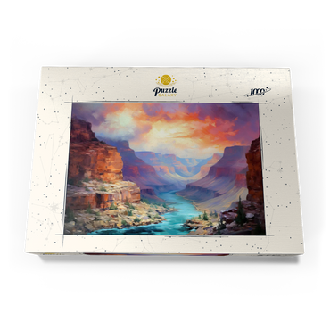 Darstellung des Puzzle Motivs Grand Canyon Sunset Over Colorado River 1000 Puzzle Schachtel Ansicht3
