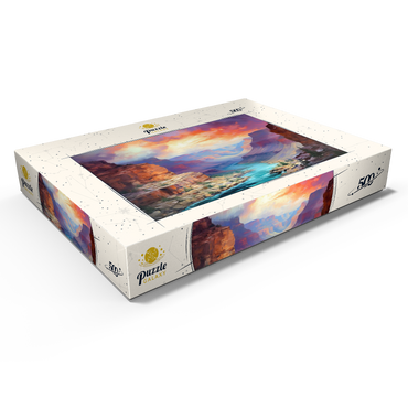 Darstellung des Puzzle Motivs Grand Canyon Sunset Over Colorado River 500 Puzzle Schachtel Ansicht1